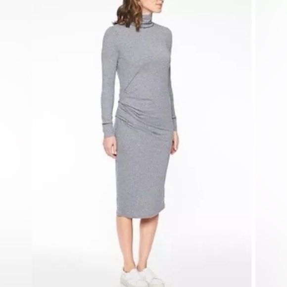 Banana Republic Dresses & Skirts - Athleta Industry Turtleneck Dress Size Large Heather Gray NWT
